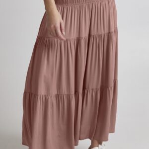 Jupe longue rose