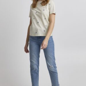 T-shirt brodé fleur