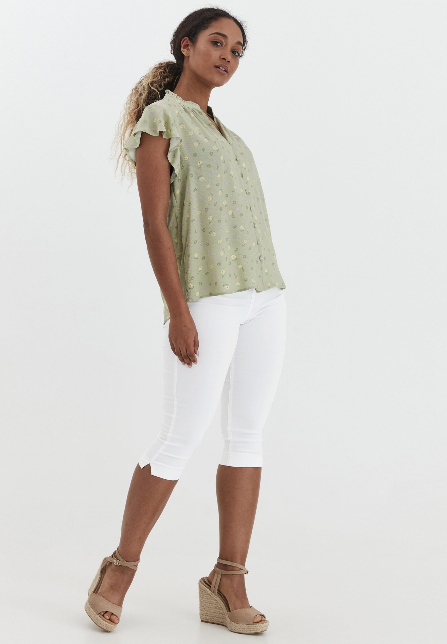 Pantalon court blanc