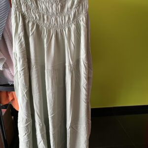 Jupe longue vert uni