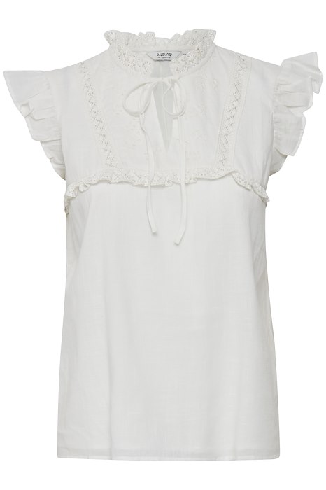 Top blanc brodé